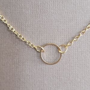 Delicate GP circle necklace